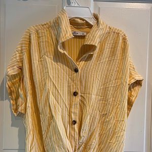 Hollister Women’s yellow button up blouse